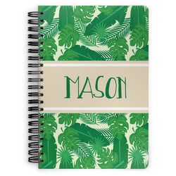 Tropical Leaves #2 Spiral Notebook - 7x10 w/ Name or Text