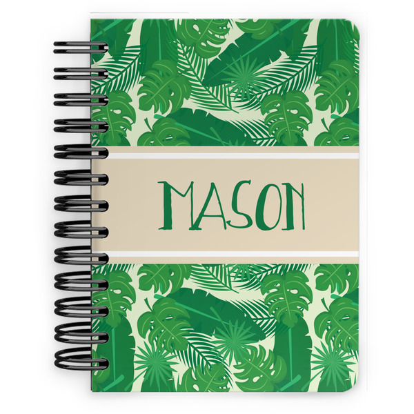 Custom Tropical Leaves #2 Spiral Notebook - 5x7 w/ Name or Text