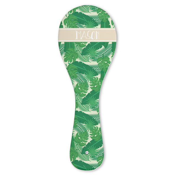 Custom Tropical Leaves #2 Ceramic Spoon Rest (Personalized)