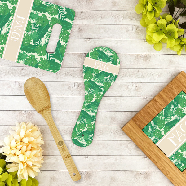 Tropical Leaves #2 Spoon Rest Trivet - LIFESTYLE