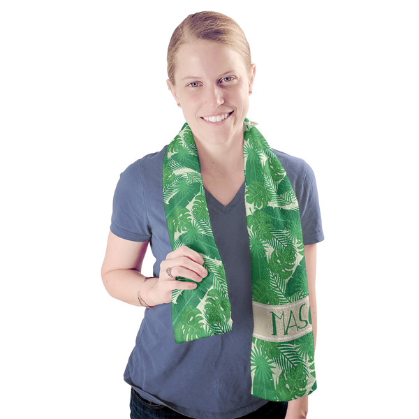 Tropical Leaves 2 Sport Towel - Exercise use - Model