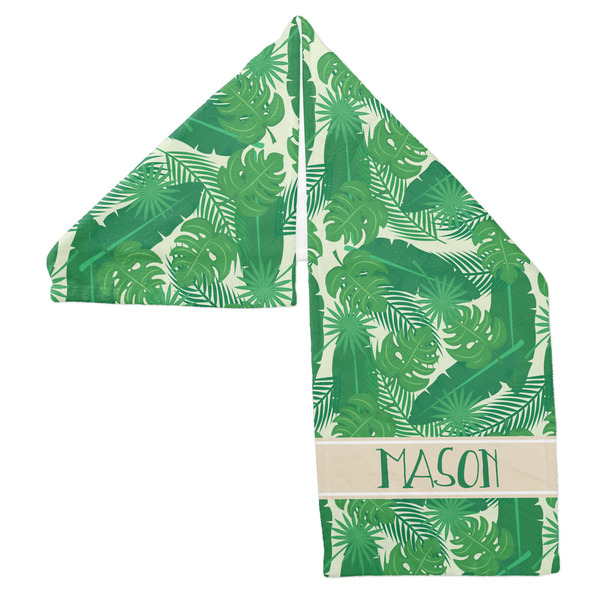 Tropical Leaves 2 Sports Towel Folded - Both Sides Showing