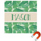 Tropical Leaves #2 Square Car Magnet - 10" w/ Name or Text