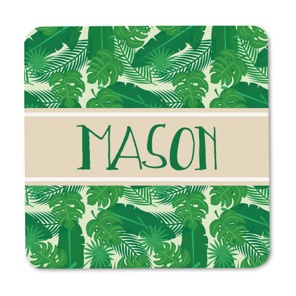 Tropical Leaves #2 Square Fridge Magnet - FRONT