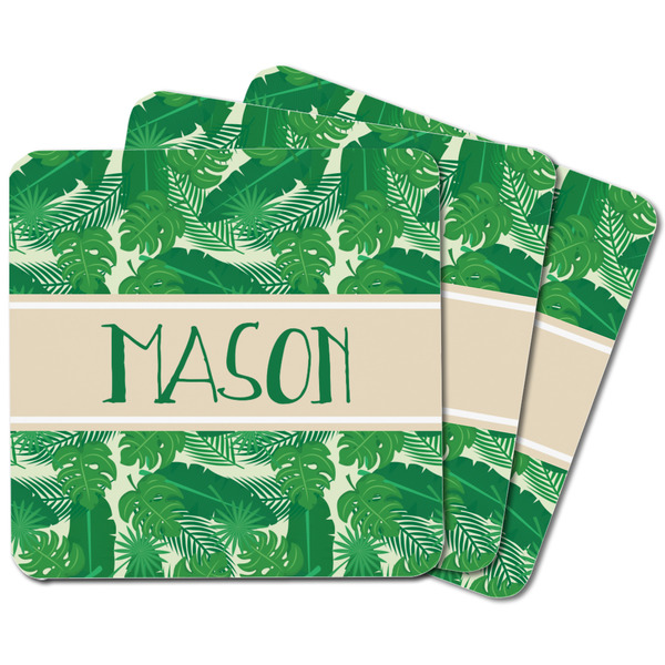 Tropical Leaves #2 Square Fridge Magnet - MAIN