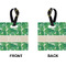 Tropical Leaves 2 Square Luggage Tag (Front + Back)