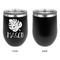 Tropical Leaves #2 Stainless Wine Tumblers - Black - Single Sided - Approval