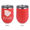 Tropical Leaves #2 Stainless Wine Tumblers - Coral - Single Sided - Approval