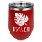 Tropical Leaves #2 Stemless Stainless Steel Wine Tumbler - Red - Double Sided (Personalized)