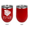 Tropical Leaves #2 Stainless Wine Tumblers - Red - Single Sided - Approval