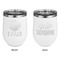Tropical Leaves #2 Stainless Wine Tumblers - White - Double Sided - Approval