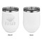 Tropical Leaves #2 Stainless Wine Tumblers - White - Single Sided - Approval