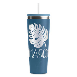 Tropical Leaves #2 RTIC Everyday Tumbler with Straw - 28oz (Personalized)