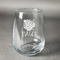 Tropical Leaves #2 Stemless Wine Glass - Front/Approval