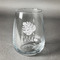 Tropical Leaves #2 Stemless Wine Glass - Engraved (Personalized)