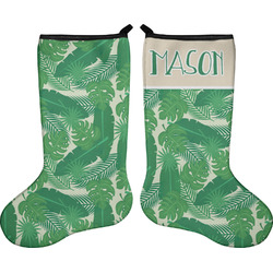 Tropical Leaves #2 Holiday Stocking - Double-Sided - Neoprene (Personalized)