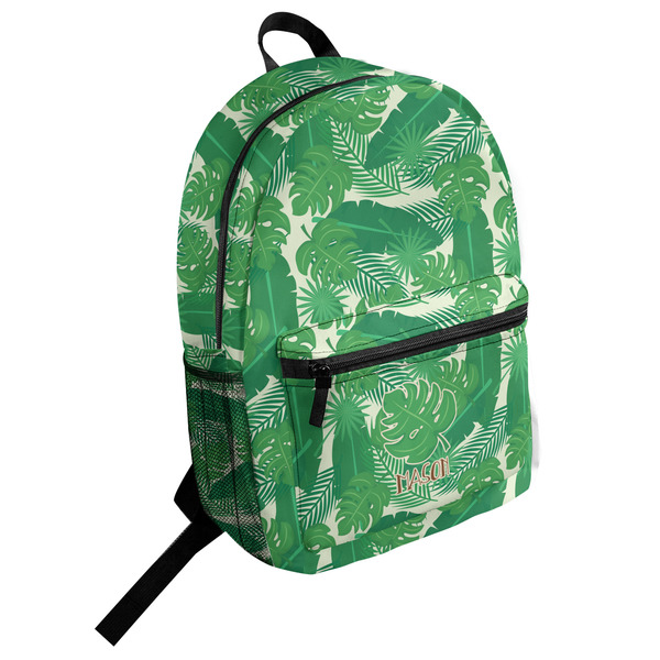Custom Tropical Leaves #2 Student Backpack (Personalized)