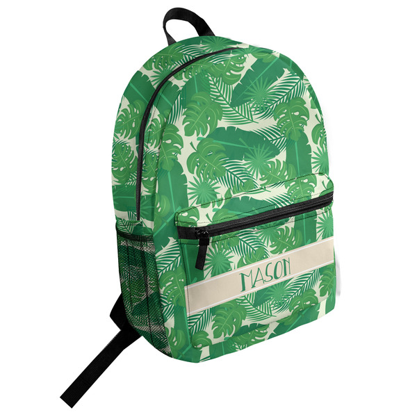 Custom Tropical Leaves #2 Student Backpack (Personalized)