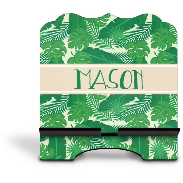 Tropical Leaves 2 Stylized Tablet Stand - Front without iPad