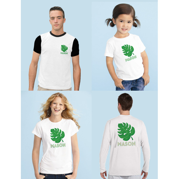 Tropical Leaves 2 Sublimation Sizing on Shirts