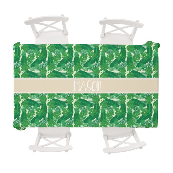 Custom Tropical Leaves #2 Tablecloth - 58"x102" w/ Name or Text