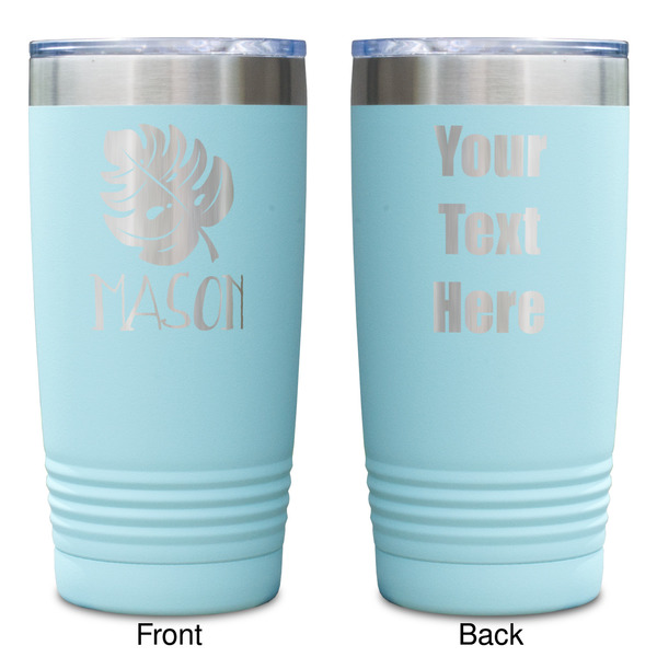 Tropical Leaves #2 Teal Polar Camel Tumbler - 20oz -Double Sided - Approval