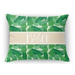 Tropical Leaves #2 Rectangular Throw Pillow Case (Personalized)