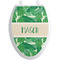 Tropical Leaves 2 Toilet Seat Decal Elongated