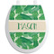 Tropical Leaves 2 Toilet Seat Decal (Personalized)