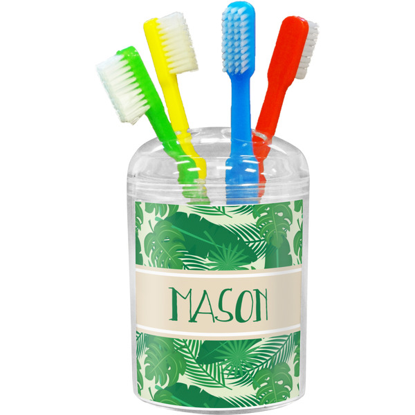 Tropical Leaves 2 Toothbrush Holder (Personalized)