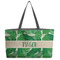 Tropical Leaves #2 Beach Totes Bag - w/ Black Handles (Personalized)