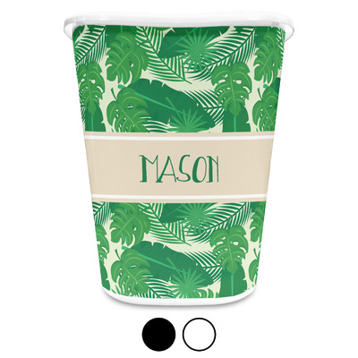 Tropical Leaves #2 Waste Basket (Personalized)