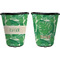 Tropical Leaves 2 Trash Can Black - Front and Back - Apvl