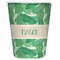 Tropical Leaves #2 Waste Basket - Single Sided (White) w/ Name or Text