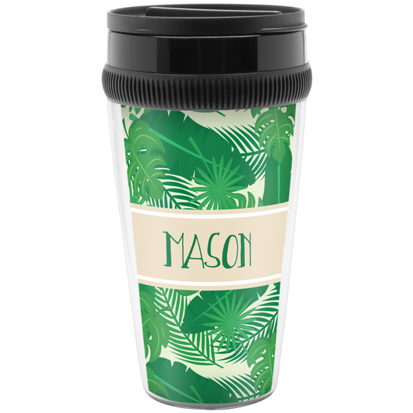 Custom Tropical Leaves #2 Acrylic Travel Mug without Handle (Personalized)