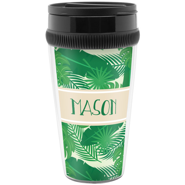 Custom Tropical Leaves #2 Acrylic Travel Mug without Handle (Personalized)