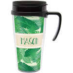 Tropical Leaves #2 Acrylic Travel Mug with Handle (Personalized)