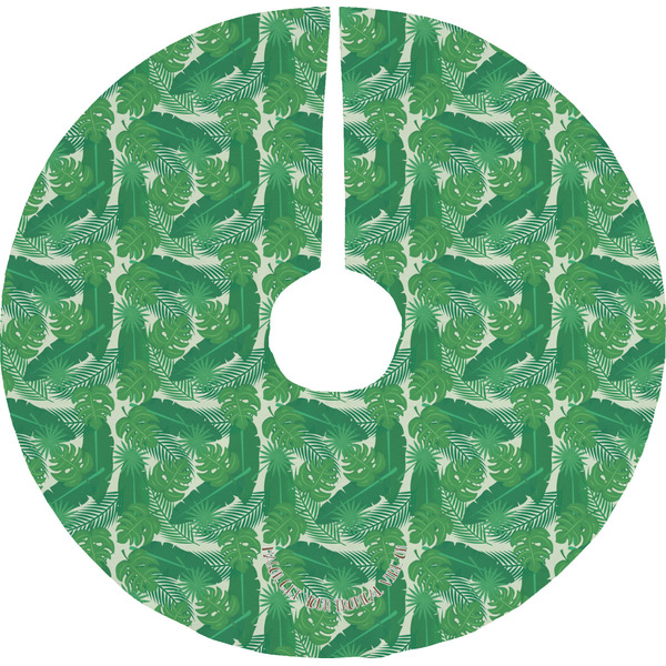 Custom Tropical Leaves #2 Tree Skirt (Personalized)