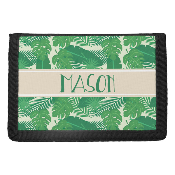 Custom Tropical Leaves #2 Trifold Wallet w/ Name or Text