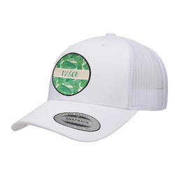 Tropical Leaves #2 Trucker Hat - White (Personalized)