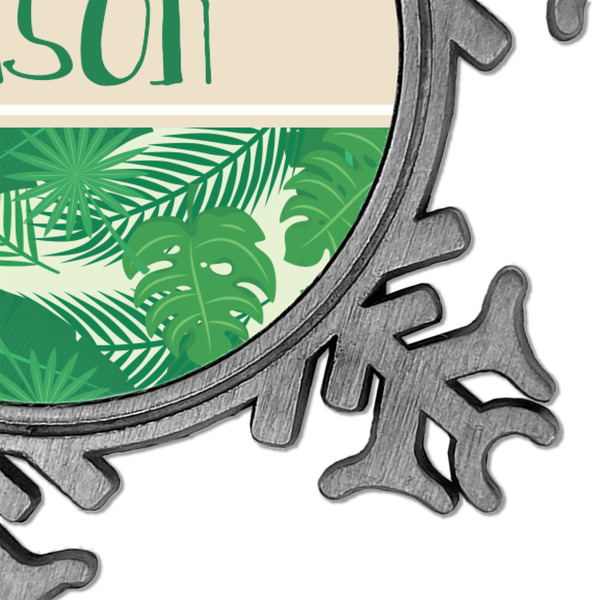 Tropical Leaves 2 Vintage Snowflake - Detail
