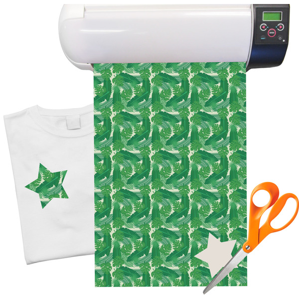 Custom Tropical Leaves #2 Heat Transfer Vinyl Sheet (12"x18")