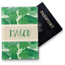 Tropical Leaves #2 Vinyl Passport Holder w/ Name or Text