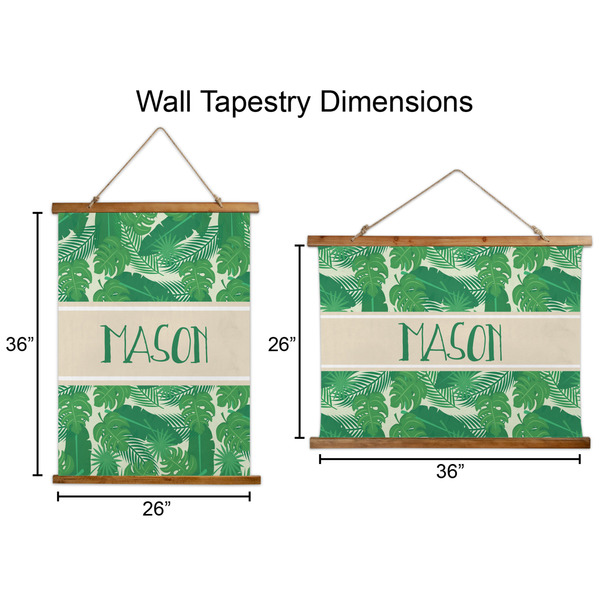Tropical Leaves #2 Wall Hanging Tapestries - Parent/Sizing