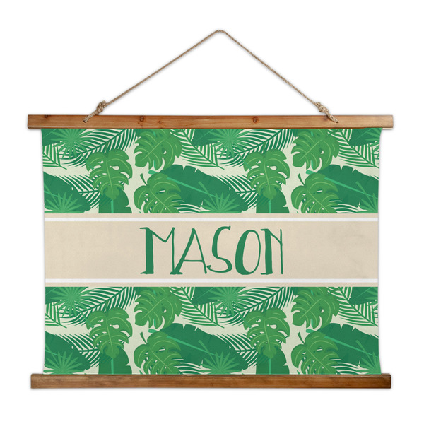 Custom Tropical Leaves #2 Wall Hanging Tapestry - Wide (Personalized)