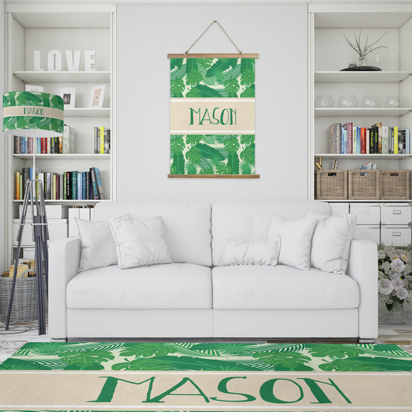 Tropical Leaves #2 Wall Hanging Tapestry - Portrait - IN CONTEXT