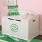 Tropical Leaves 2 Wall Monogram on Toy Chest