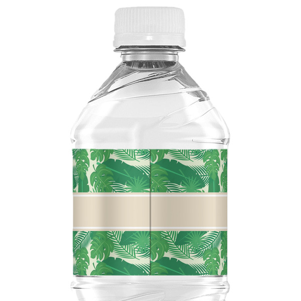 Tropical Leaves #2 Water Bottle Label - Back View
