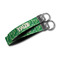 Tropical Leaves 2 Webbing Keychain FOBs - Size Comparison