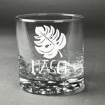 Tropical Leaves #2 Whiskey Glass - Engraved (Personalized)